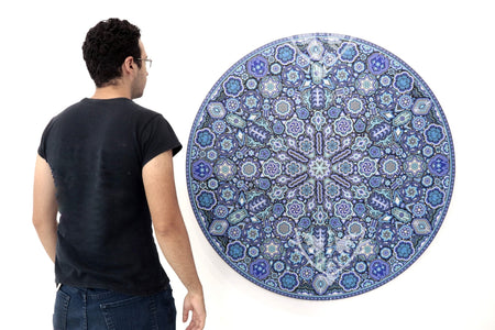 Nierika de Chaquira Huichol Circle - Ewi raie - 120 cm. - Huichol Art - Marakame