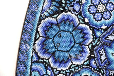 Nierika de Chaquira Huichol Circle - Ewi raie - 120 cm. - Huichol Art - Marakame