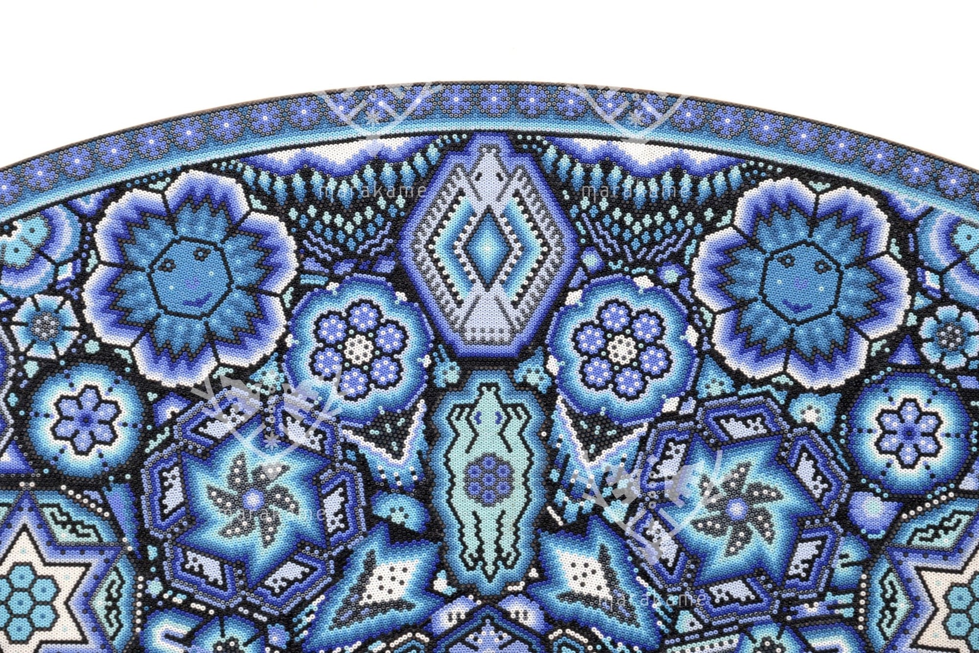 Nierika de Chaquira Huichol Circle - Ewi raie - 120 cm. - Huichol Art - Marakame