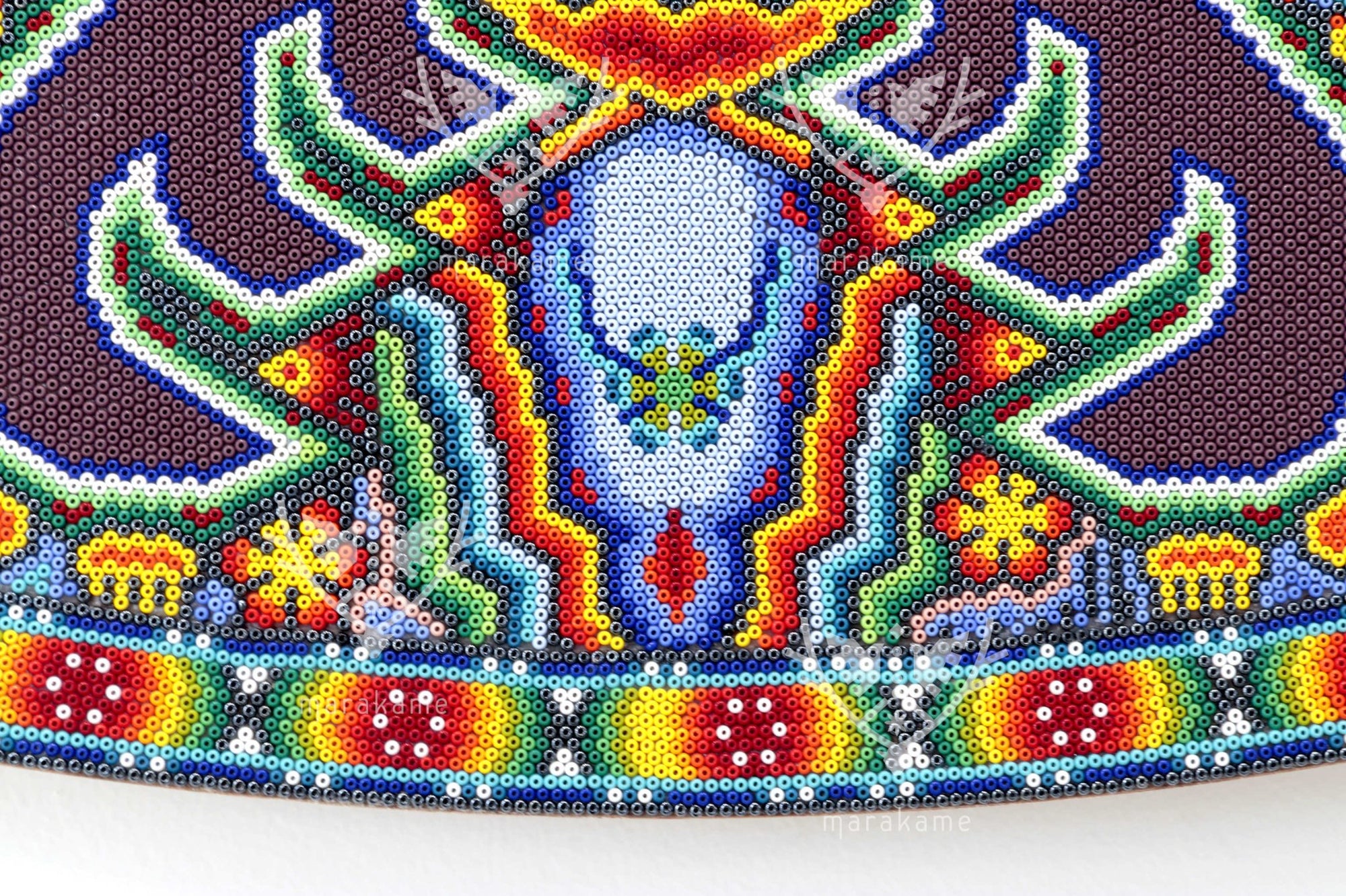 Nierika de Chaquira Huichol Kreis – Kauyumarie – 120 cm. - Huichol-Kunst - Marakame