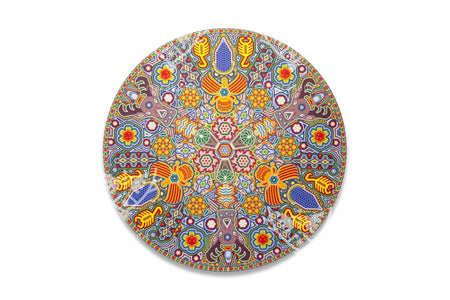 Nierika de Chaquira Huichol Kreis – Kauyumarie – 120 cm. - Huichol-Kunst - Marakame