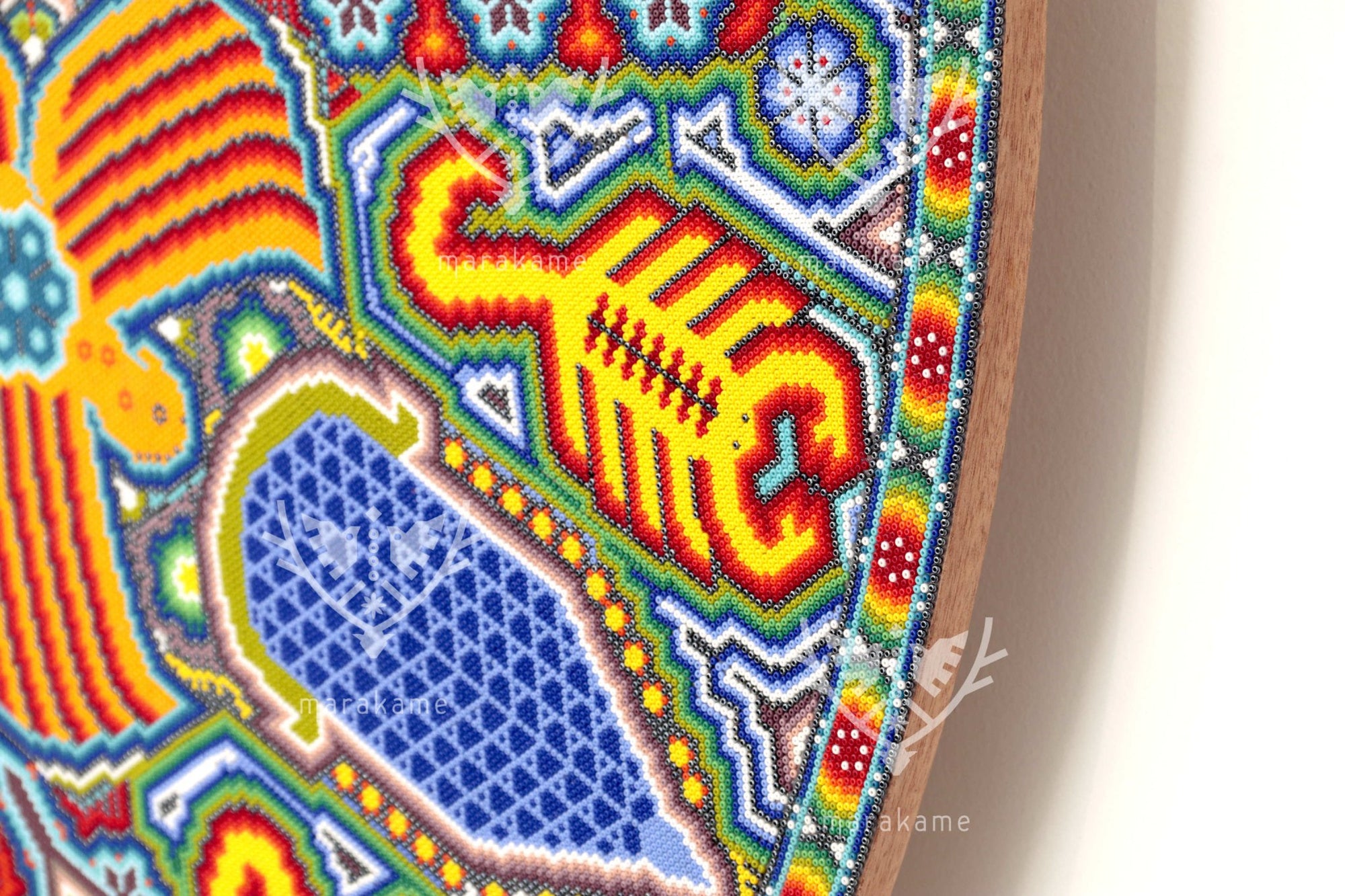 Nierika de Chaquira Huichol Kreis – Kauyumarie – 120 cm. - Huichol-Kunst - Marakame