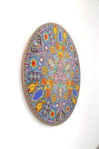 Nierika de Chaquira Huichol Kreis – Kauyumarie – 120 cm. - Huichol-Kunst - Marakame