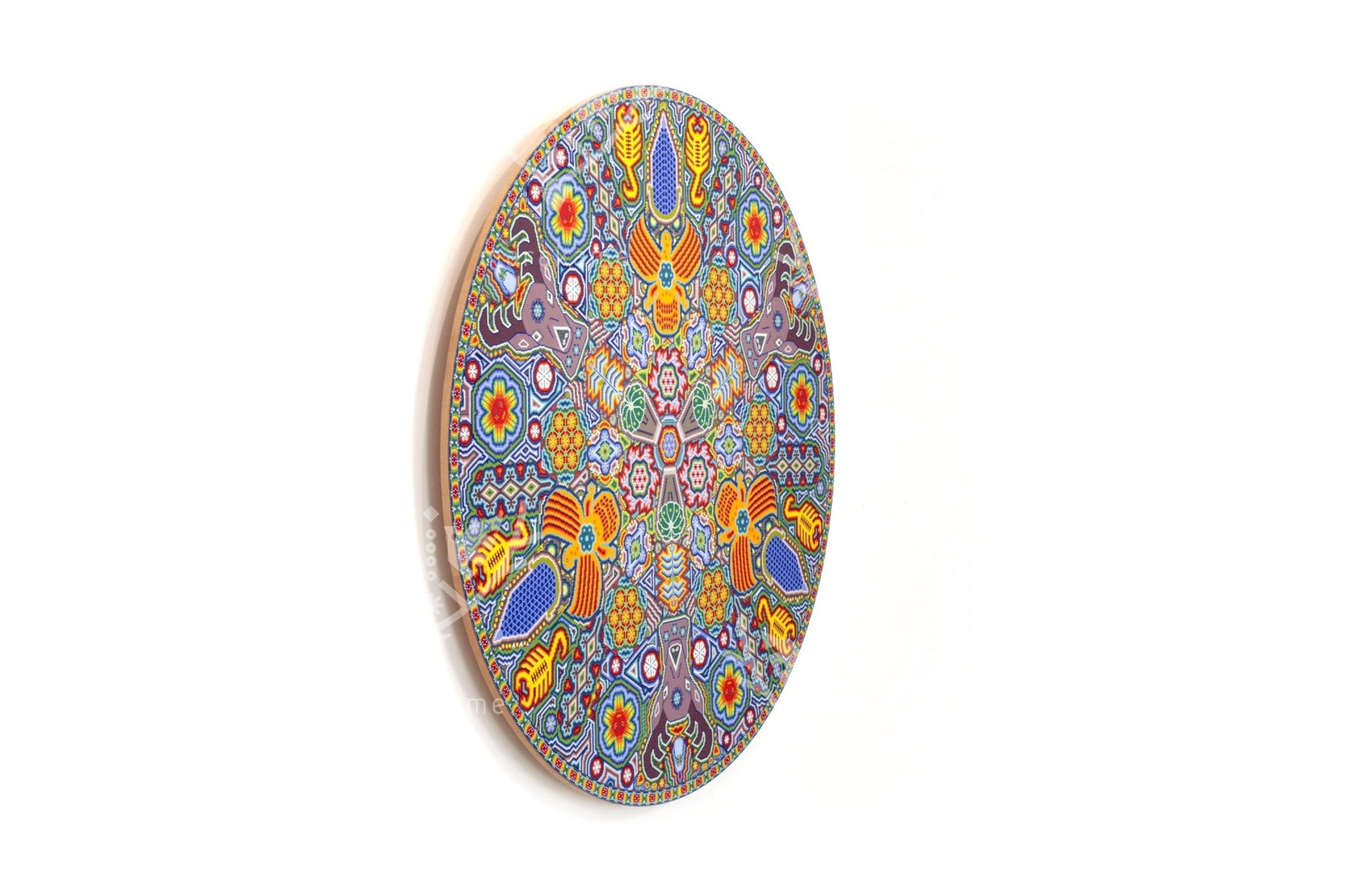 Nierika de Chaquira Huichol Kreis – Kauyumarie – 120 cm. - Huichol-Kunst - Marakame