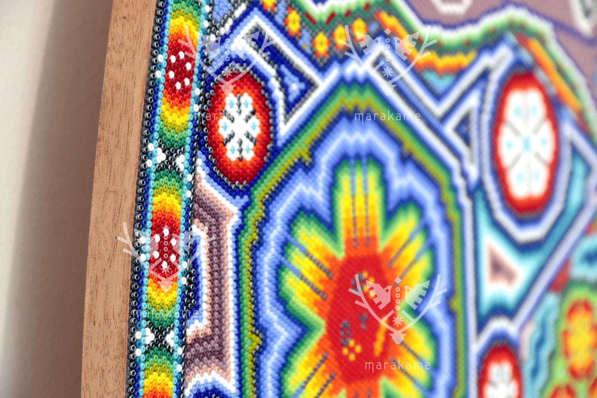 Nierika de Chaquira Huichol Kreis – Kauyumarie – 120 cm. - Huichol-Kunst - Marakame