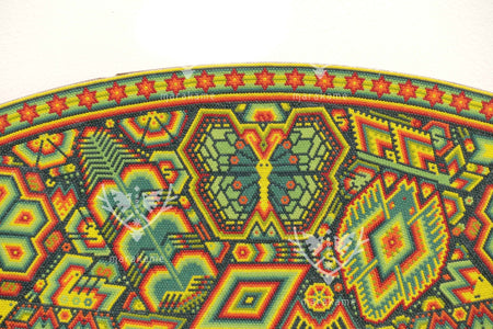 Nierika de Chaquira Huichol Circle - Mara niwemama - Family of large, tall, knowledgeable peyotes - 120 cm. - 2025 - Marakame Art