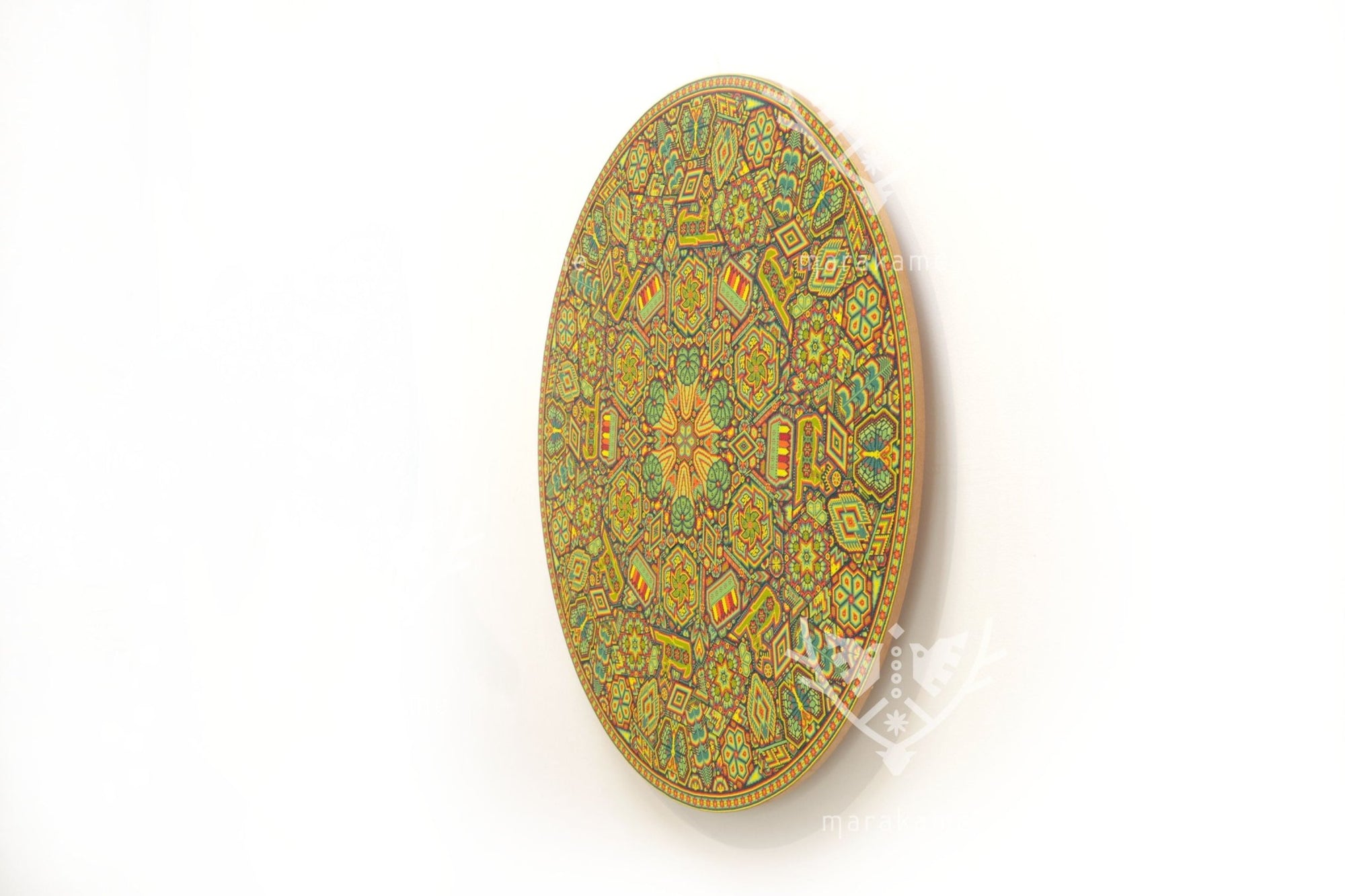 Nierika de Chaquira Huichol Circle - Mara niwemama - Family of large, tall, knowledgeable peyotes - 120 cm. - 2025 - Marakame Art