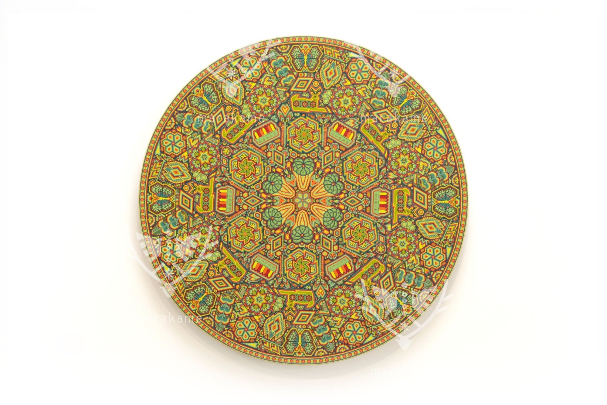 Nierika de Chaquira Huichol Circle - Mara niwemama - Family of large, tall, knowledgeable peyotes - 120 cm. - 2025 - Marakame Art