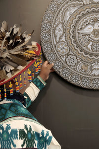 Nierika de Chaquira Huichol Circle - Tuutú huiyari - The path of the peyote - 78 cm. - 2025 - Marakame Art