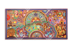 Nierika de Estambre Huichol Painting - Marakame - 244 x 122 cm. - Huichol Art - Marakame
