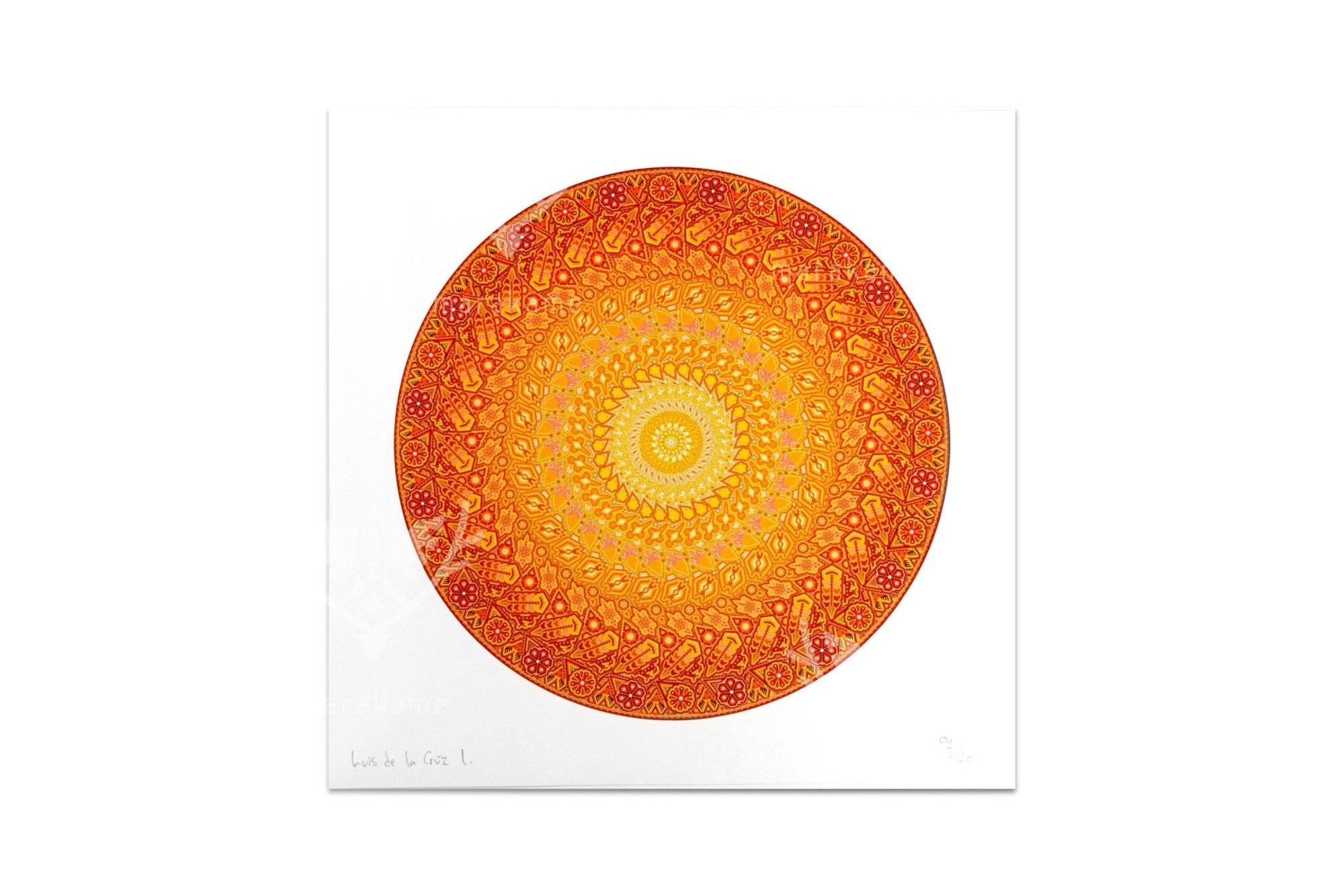 Tawexika Our Father Sun - 30 x 30 cm. - 12 x 12 in. - 01/10 - Huichol Art - Marakame