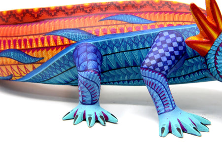 Alebrije – Axolotl beobachten – Huichol Art – Marakame