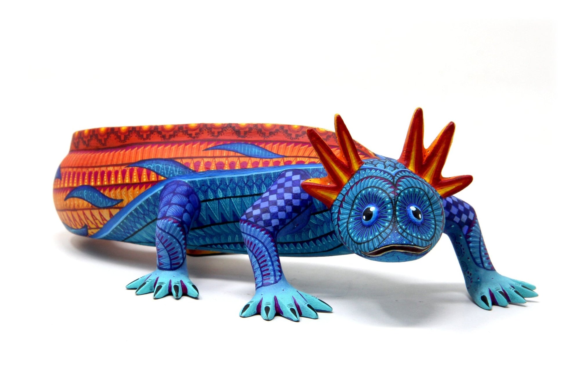 Alebrije – Axolotl beobachten – Huichol Art – Marakame