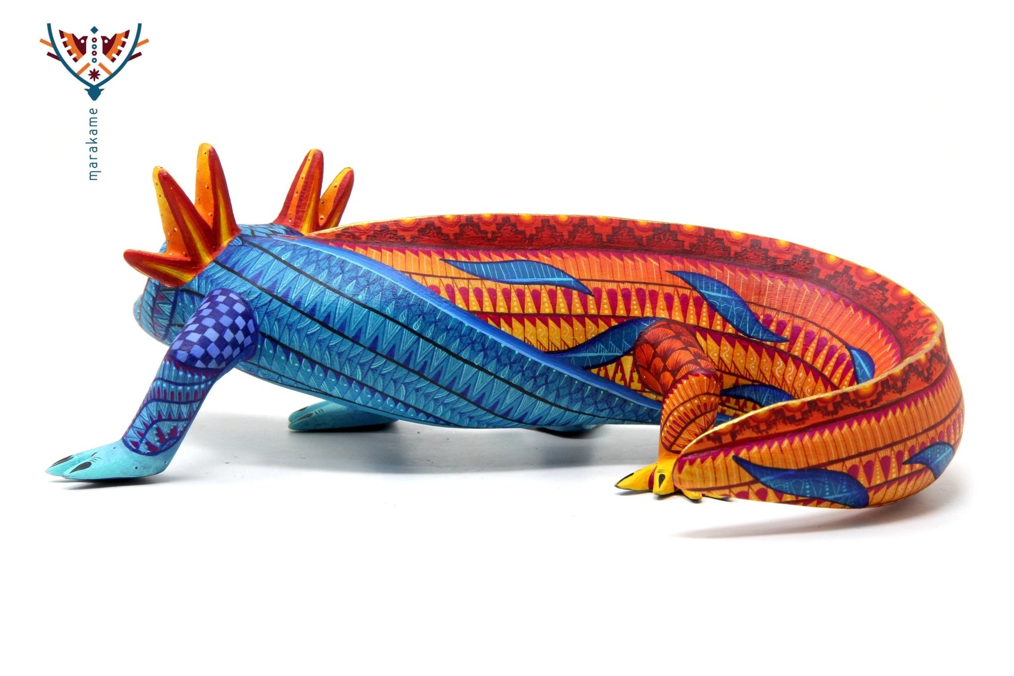 Alebrije – Axolotl beobachten – Huichol Art – Marakame
