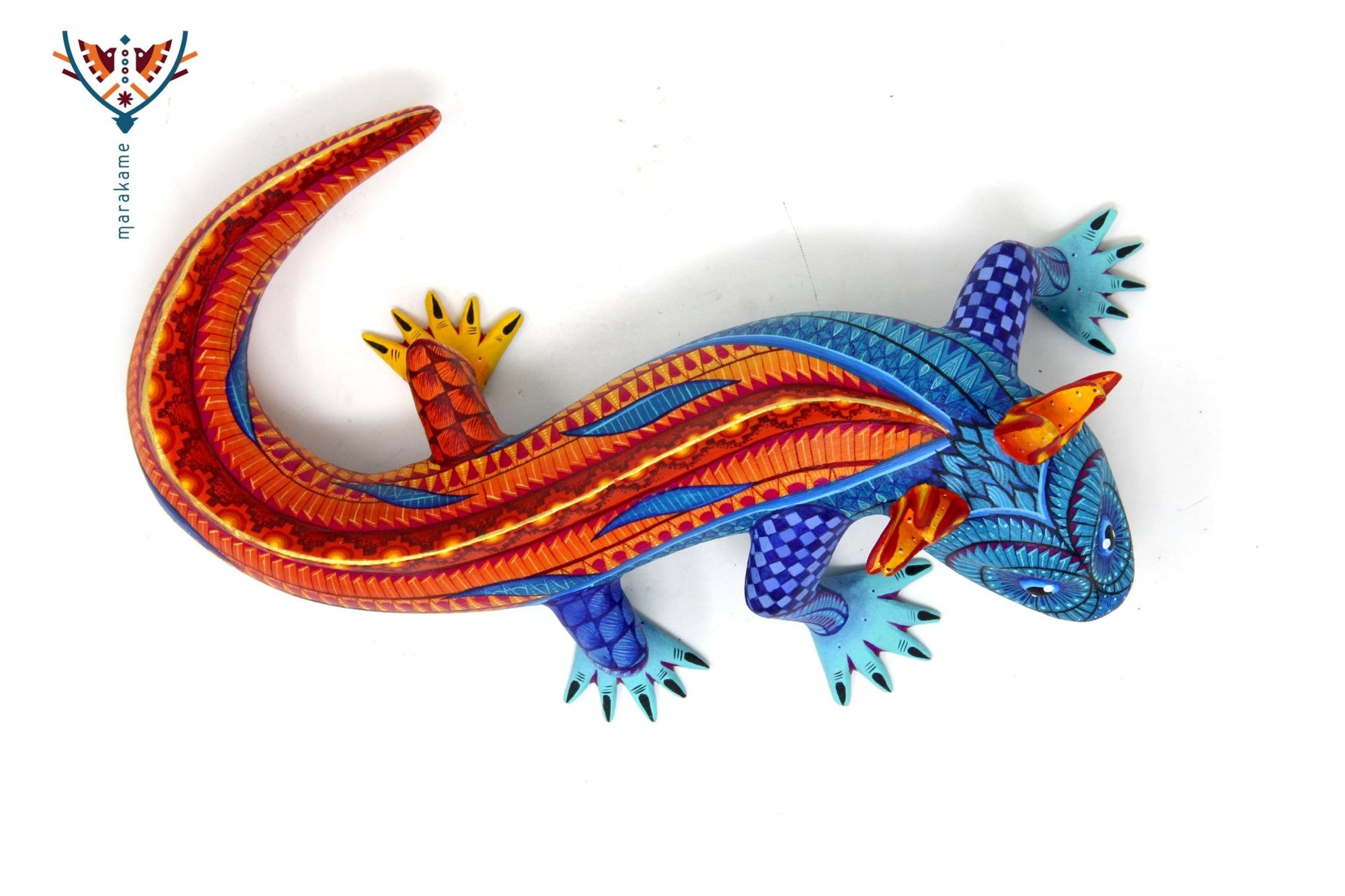 Alebrije – Axolotl beobachten – Huichol Art – Marakame