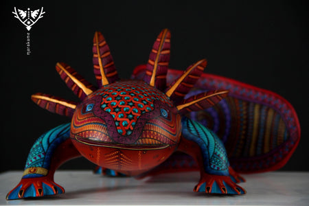 Alebrije - Axolotl - Huichol Art - Marakame