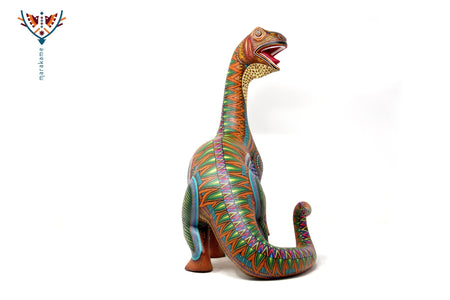 Alebrije - Brontosaurio - Arte Huichol - Marakame