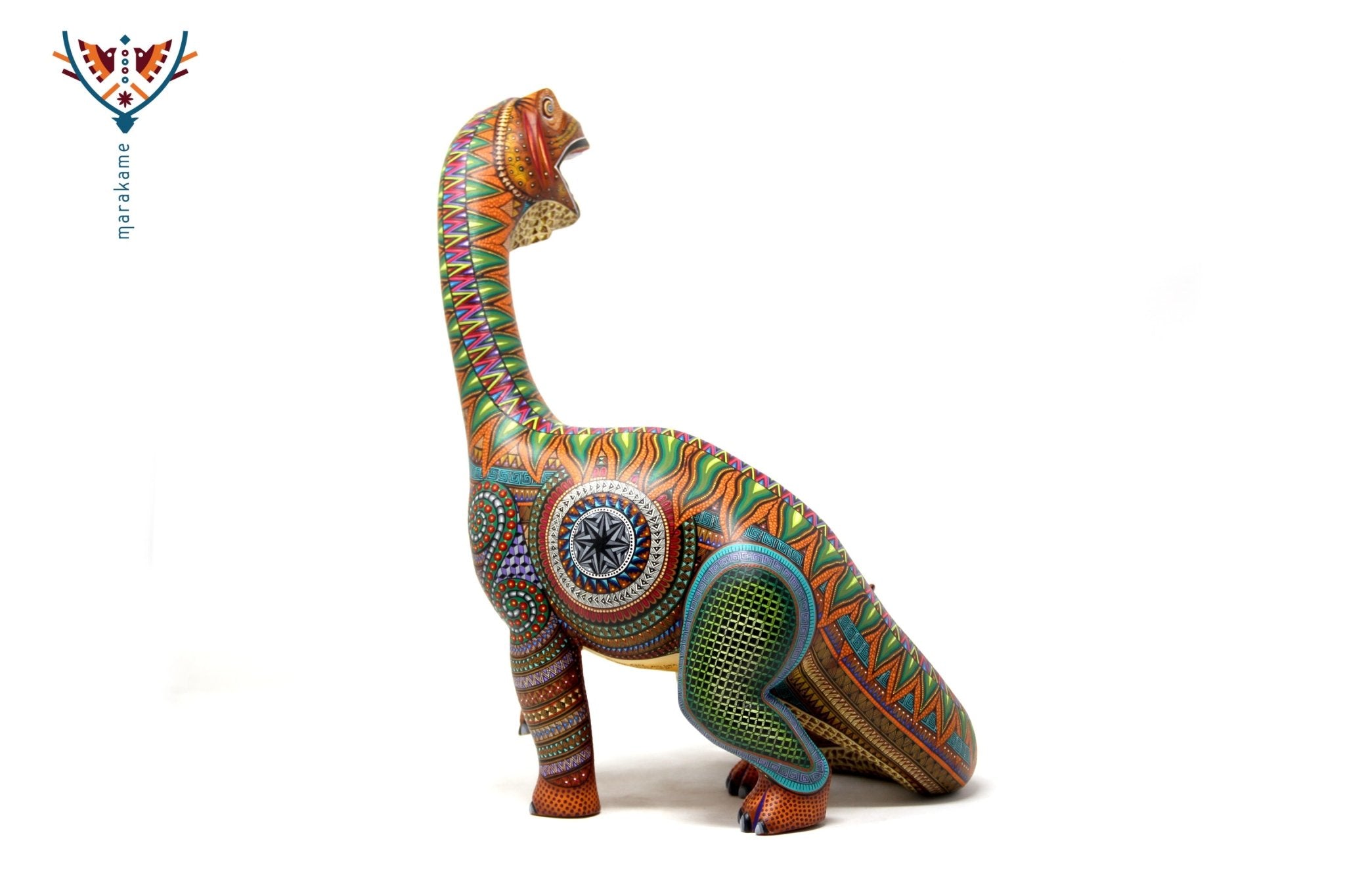 Alebrije - Brontosaurus - Huichol Art - マラカメ
