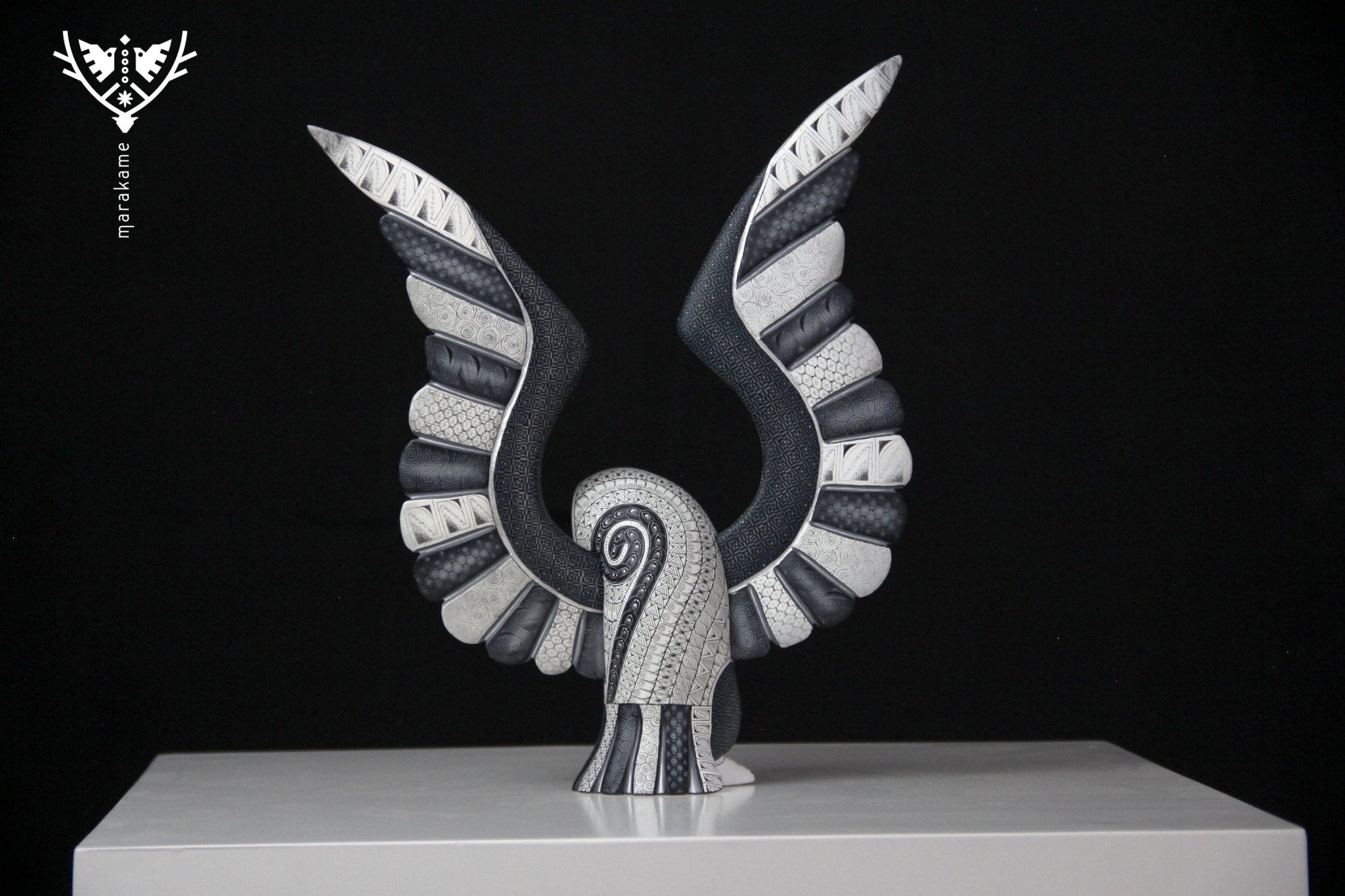 フクロウAlebrije-ダムdo'-HuicholArt-Marakame
