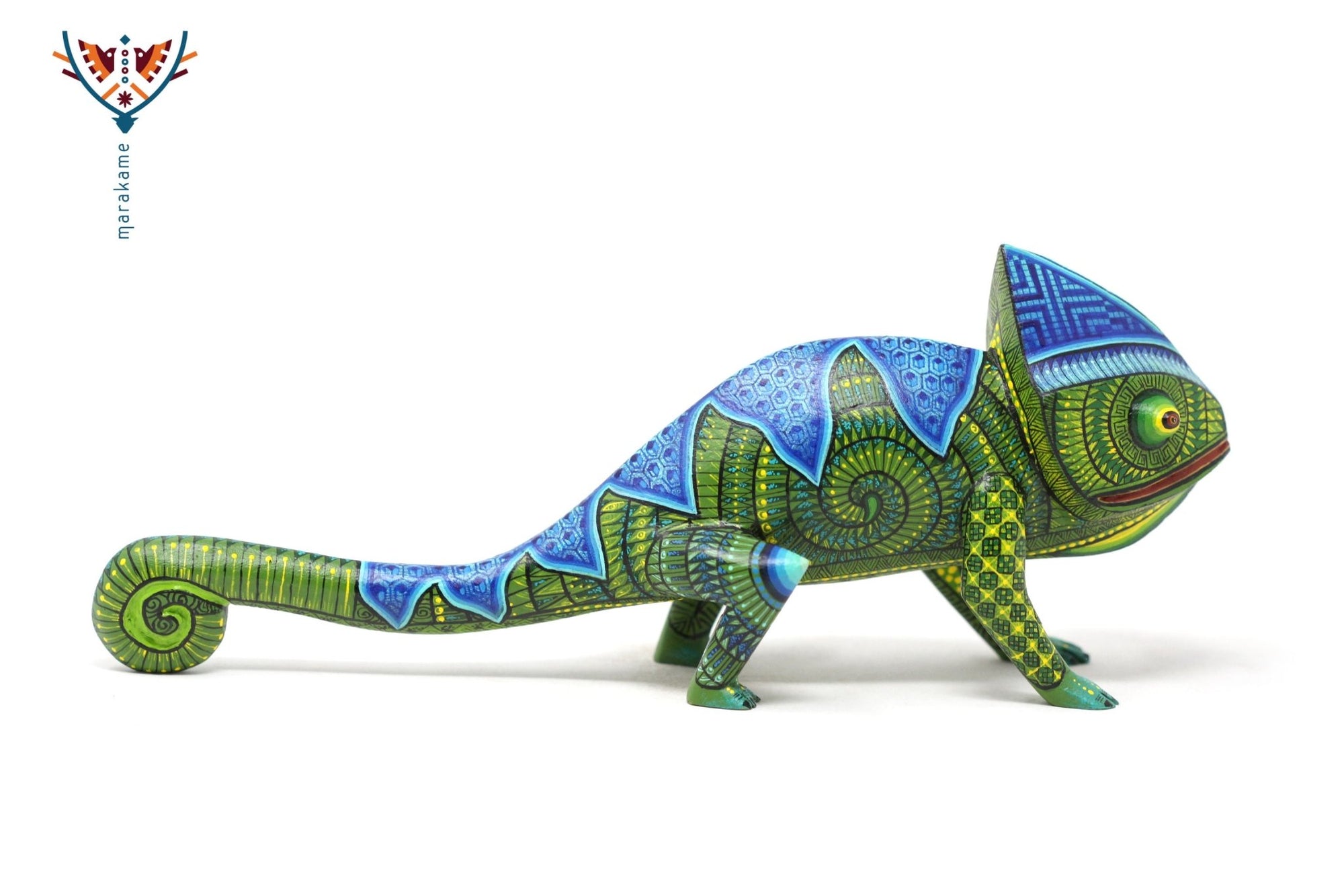 Alebrije - Camaleón - Arte Huichol - Marakame