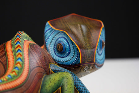 Alebrije - Chameleon - Huichol Art - Marakame