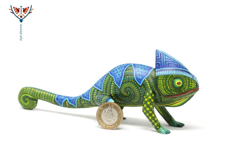 Alebrije - Camaleón - Arte Huichol - Marakame