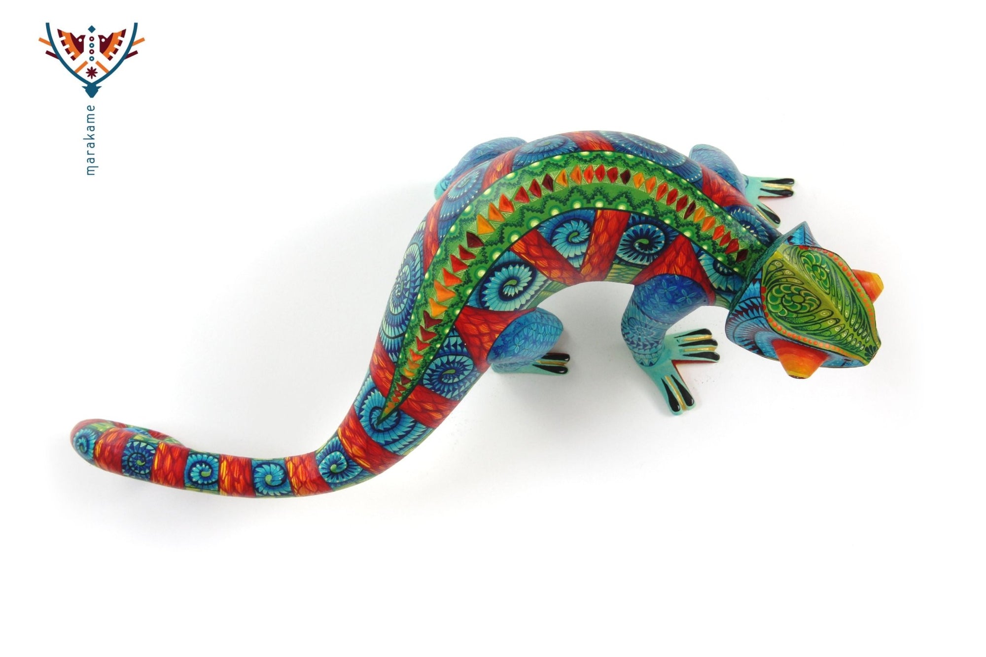 Alebrije - Chameleon - Huichol Art - Marakame