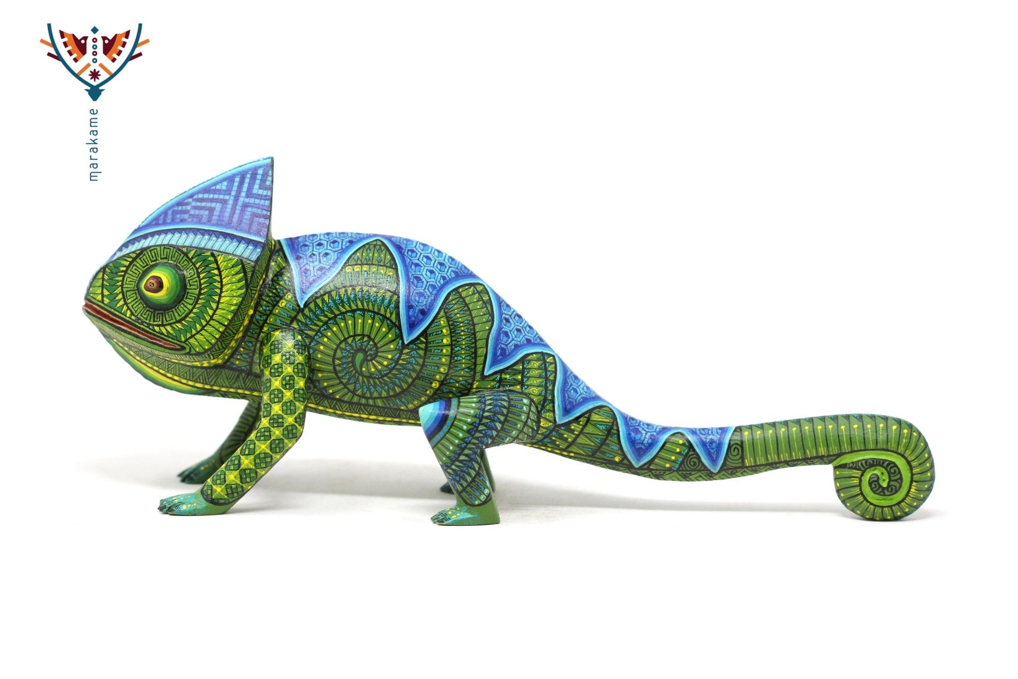 Alebrije - Camaleón - Arte Huichol - Marakame