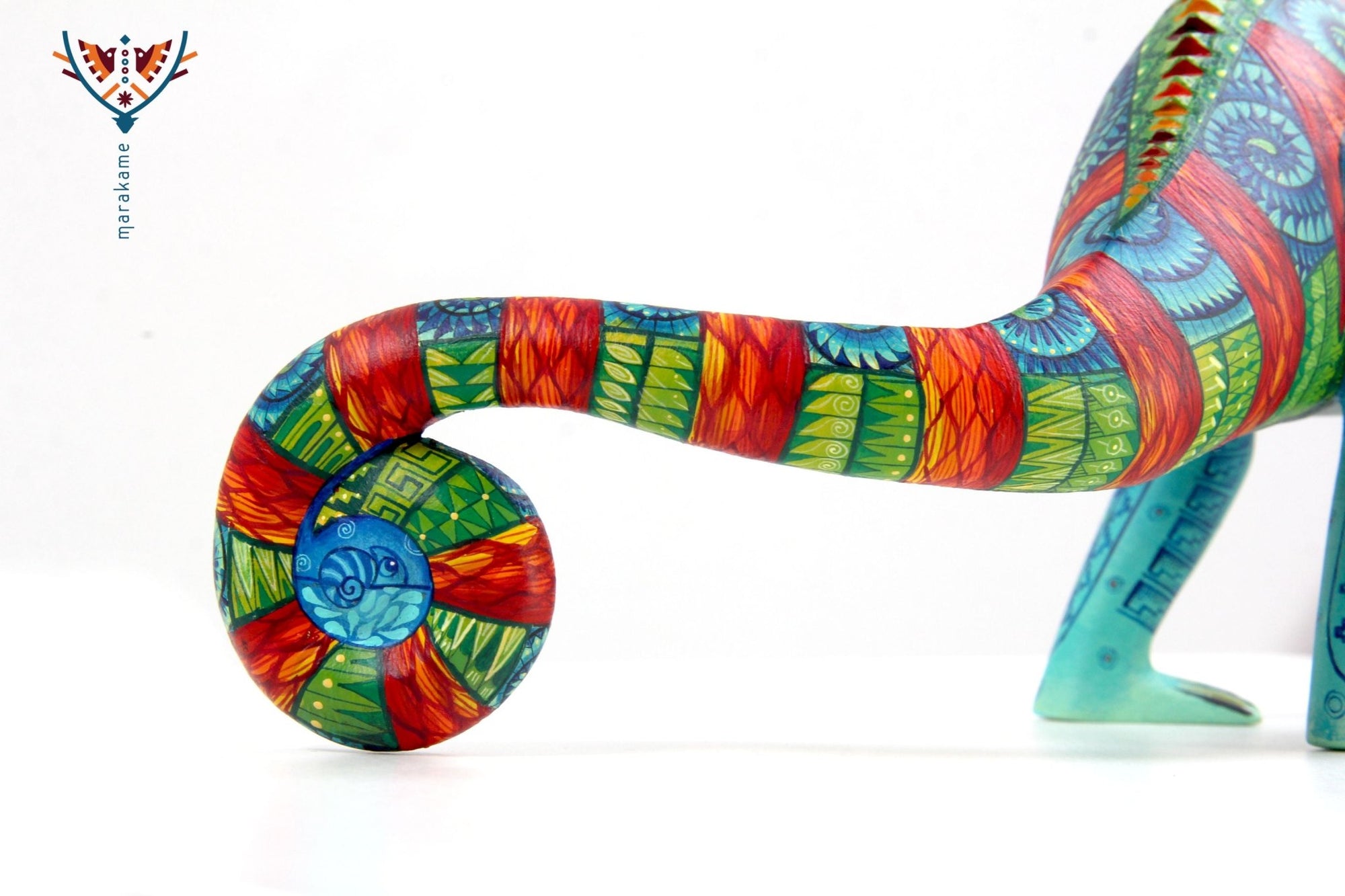Alebrije - Chameleon - Huichol Art - Marakame
