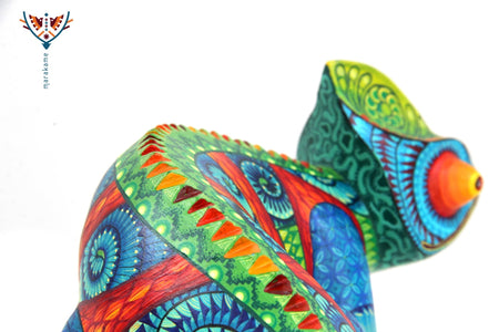 Alebrije - Chameleon - Huichol Art - Marakame
