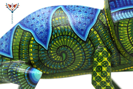 Alebrije - Camaleón - Arte Huichol - Marakame
