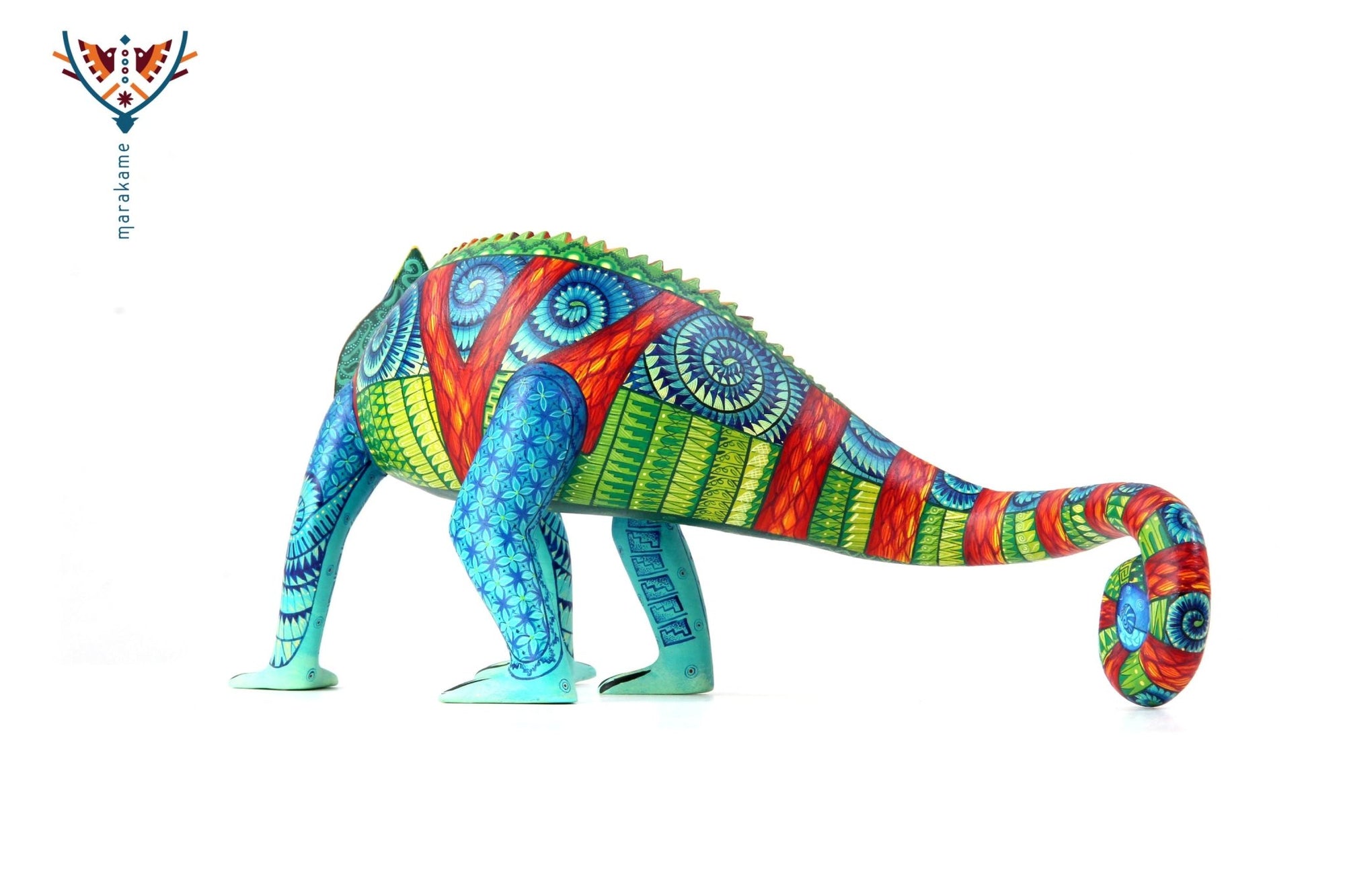 Alebrije - Chameleon - Huichol Art - Marakame