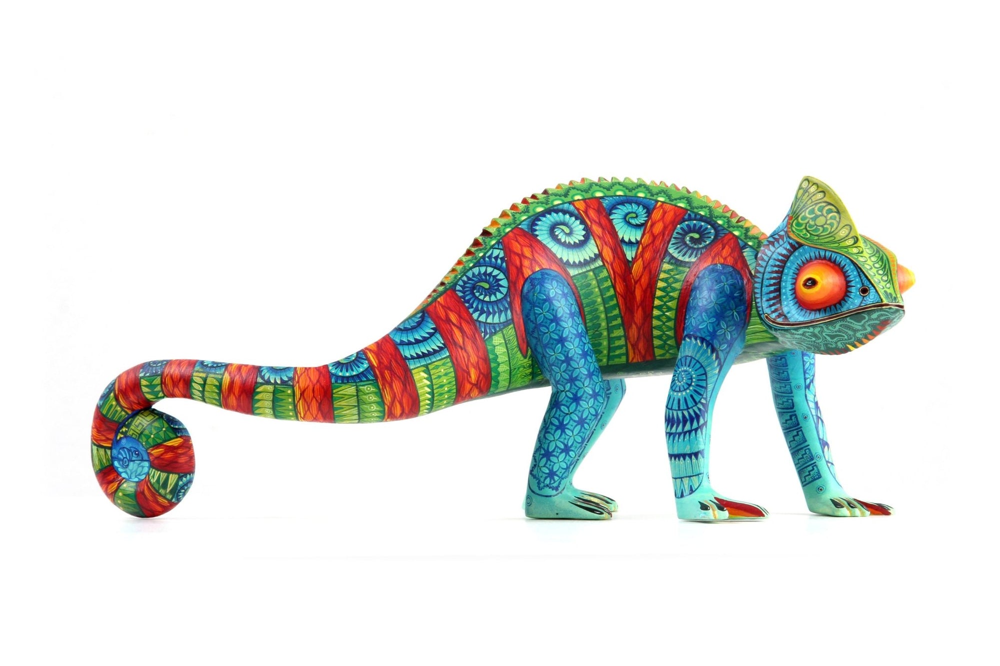 Alebrije - Chameleon - Huichol Art - Marakame