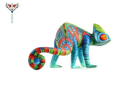 Alebrije - Chameleon - Huichol Art - Marakame