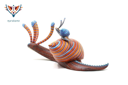 Alebrije - Snail with baby - Huichol Art - Marakame
