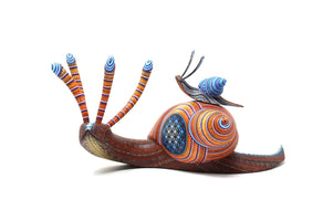 Alebrije - Schnecke mit Baby - Huichol art - Marakame