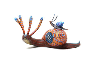 Alebrije - Snail with baby - Huichol Art - Marakame