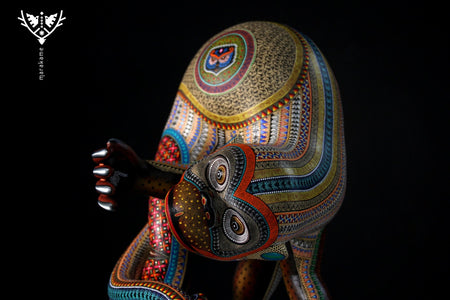 Alebrije - Chango - Arte Huichol - Marakame