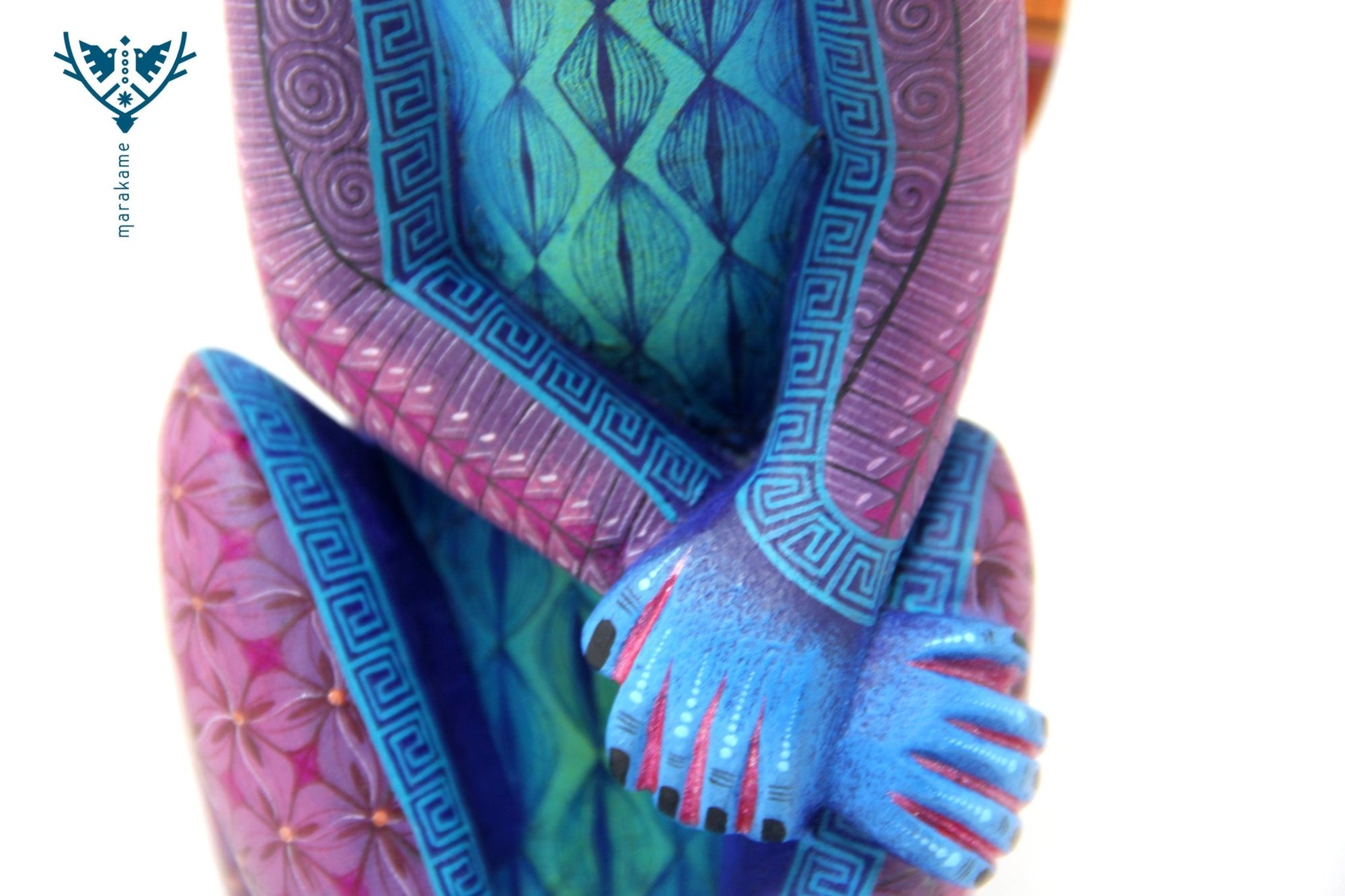Alebrije - Snake Tail Horned Monkey - Huichol Art - Marakame