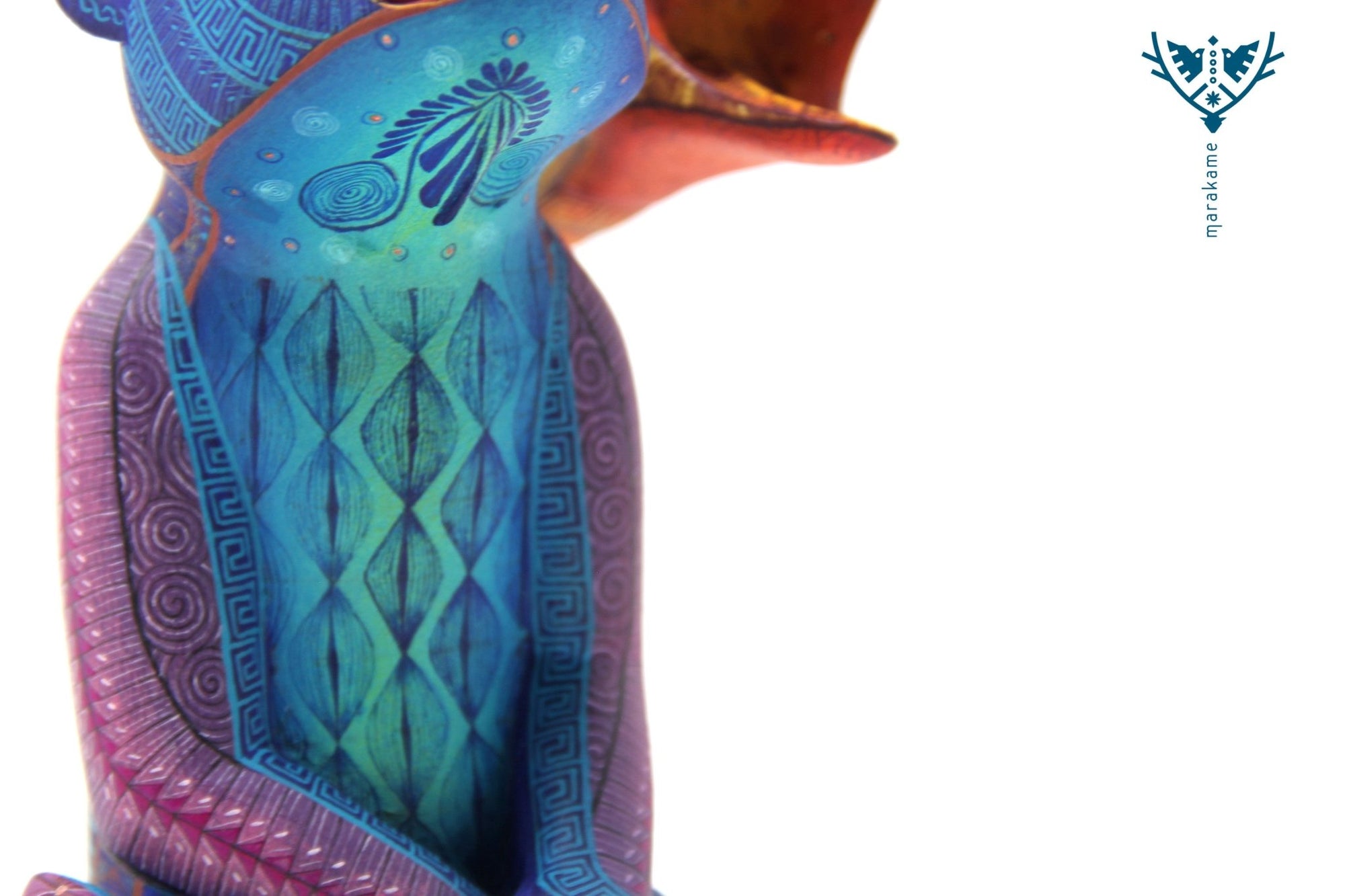Alebrije - Snake Tail Horned Monkey - Huichol Art - Marakame