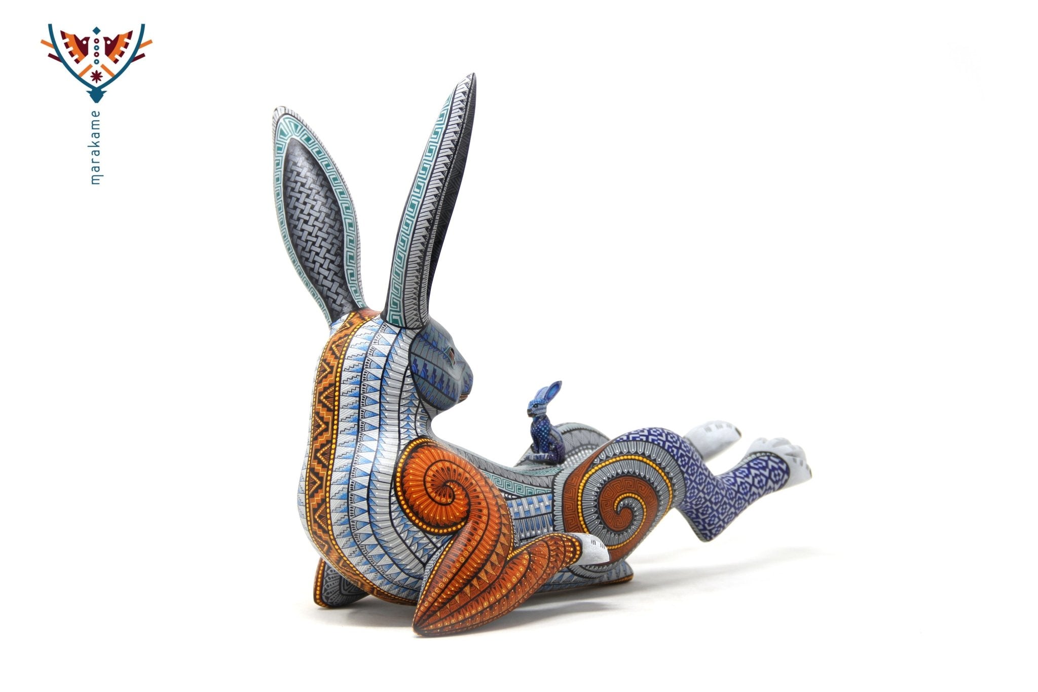 Rabbit Alebrije - Amá xnekw - Huichol Art - マラカメ