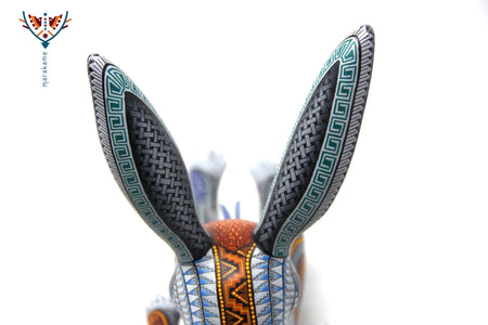 Rabbit Alebrije - Amá xnekw - Huichol Art - Marakame