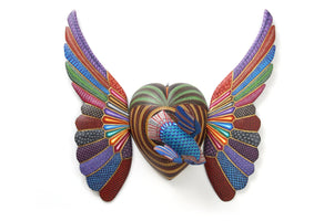 Alebrije Corazón de Lechuza - Dam Ladxido' - Arte Huichol - Marakame