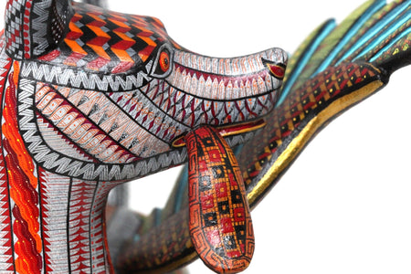 Alebrije - Dante el Xoloitzcuintle - Arte Huichol - Marakame