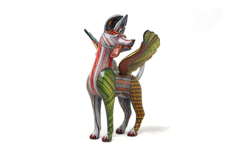 Alebrije - Dante el Xoloitzcuintle - Arte Huichol - Marakame