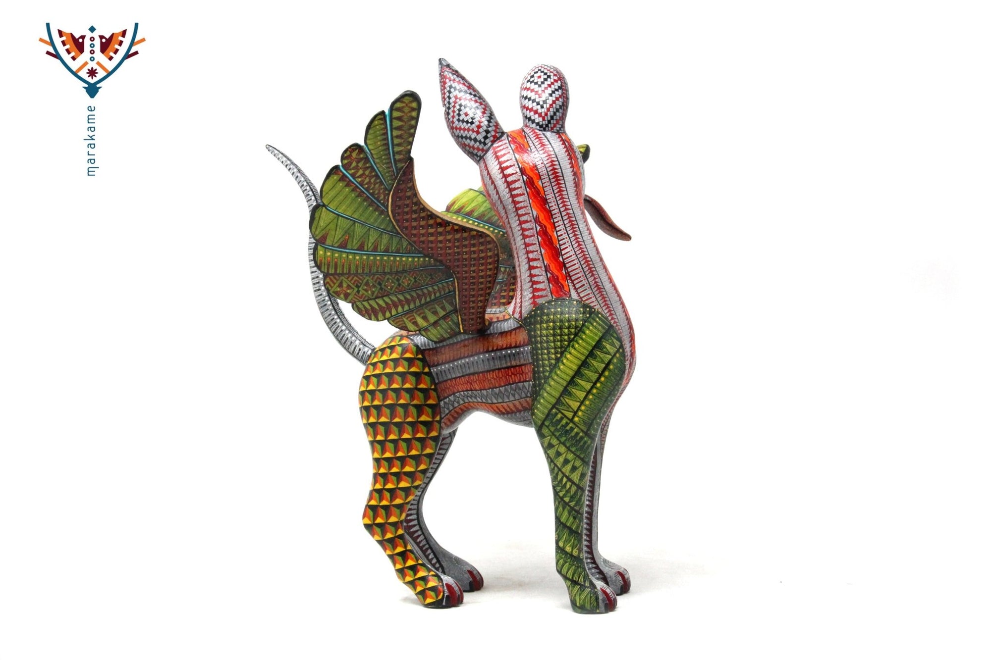 Alebrije - Dante el Xoloitzcuintle - Arte Huichol - Marakame