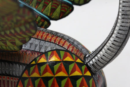 Alebrije - Dante el Xoloitzcuintle - Arte Huichol - Marakame