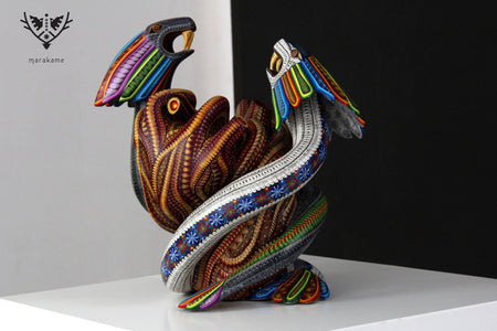 Alebrije - Danse Quetzalcoatl - Art Huichol - Marakame