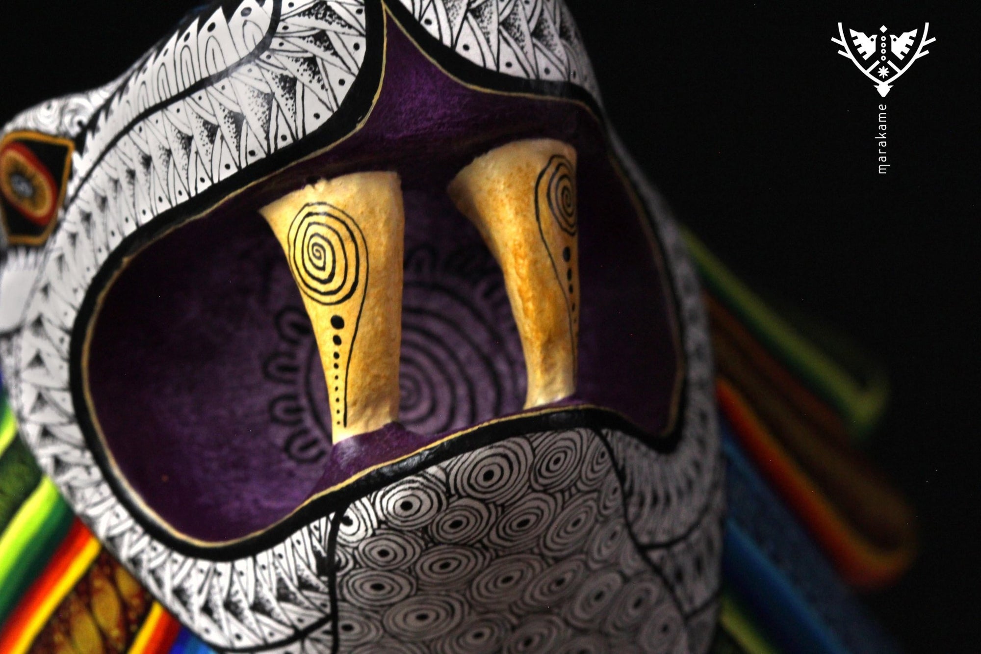 Alebrije - Quetzalcoatl Dance - Huichol Art - Marakame