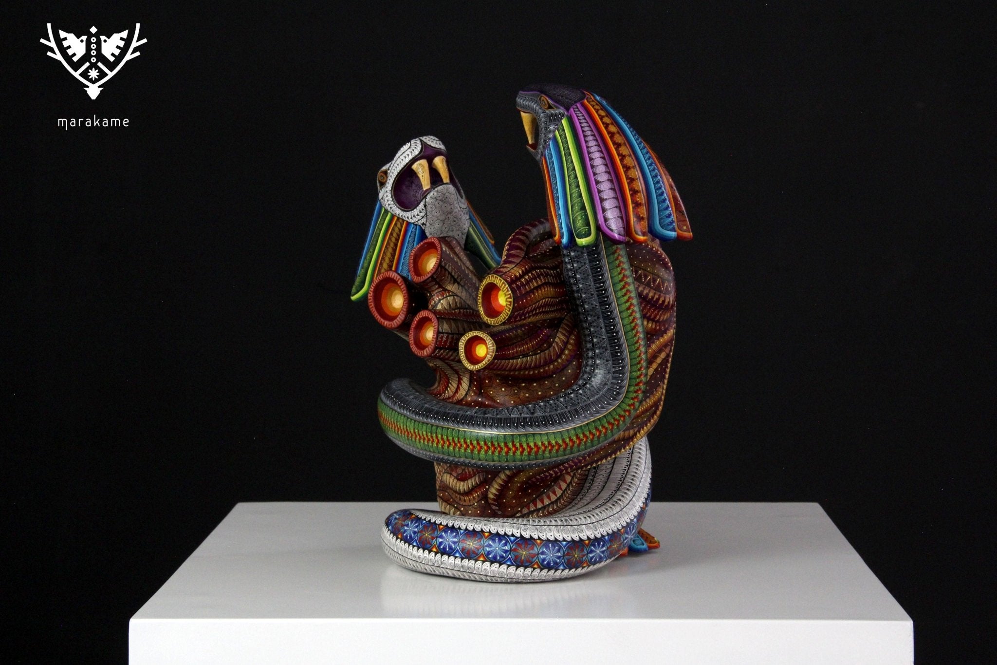 Alebrije - Danza de Quetzalcoatl - Arte Huichol - Marakame